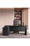 HALPERT OFFICE DESK RIGHT SIDE RETURN 200CM - BLACK - 2
