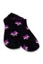 Women's 3-Pack Black Purple Fox Patterned Cotton Booties Socks Set Ankle Socks - 4