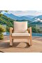 STHI OUTDOOR SINGLE CHAIR - WOODEN - BEIGE - 2