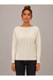 Women's Round Neck Textured Knitwear Sweater 27K12008-16