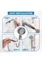 Stainless Steel Shower Head Set - Shower Head with 2 Shower Filter for Anti-Hair Fall and Soft Skin - 2m Shower Hose and Shower Holder - Handheld Shower - Shower Head Filter (Silver) - 7
