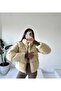 Women's Lined Zippered Plush Inflatable Coat