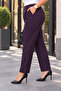 Women's Plus Size High Waist Straight Leg Fabric Pants - 3