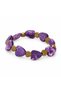 Purple Beaded Gold Detailed Bracelet – Stylish and Elegant Women's Accessory with Large Beads - 2