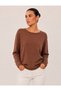Women's Round Neck Sparkling Knit Sweater 27K12307-12