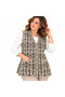 V-Neck Floral Detail Mother's Vest - 2