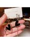Xuping Black Heart Enamel Asymmetric Long Dangle Earrings - Black Heart Enamel Asymmetric Long Dangle Earrings - Stylish Non-Tarnish Anti-Allergy Color-Fast Women's Earrings - Statement Anti-Allergy Women's Earrings - 4