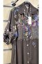 Italian Velvet Dress and Trousers Set with Thin Ribbed Pattern - 4