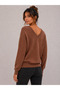 Women's V-Neck Knitwear Sweater 27K12309-12 - 3