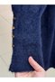 Lorin Long Knitwear Tunic with Gold Buttons on the Sleeves-Kr6015 Navy Blue - 5