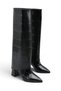 2-in-1 Women's Boots with Detachable Dust Cover and Pointed Toe Detail - 5