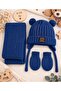 0-18 Months Baby Boy Scarf Beanie Gloves Set of 3 - 2