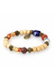 Colorful Beaded Eye Figured Bracelet – Bronze Detailed Bohemian Daily Accessory - 2