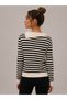Women's Striped Knitwear Sweater 27K12318-16 - 3