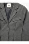 Double Pockets Classic Collar Long Sleeve Peplum Cut Pleated Blazer Jacket - 7