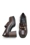 Leda Amara Women's Heeled Loafer 0012591 Brown Rustic - 4