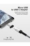 حزمة من 2 محول USB-C إلى Micro USB، موصل أنثى من النوع C إلى ذكر Micro USB - 2