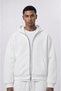 Men's Basic Panda Oversize Zip Ecru - 3