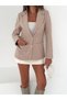 Classic Cut Lined Pocketed Cashmere Blazer Jacket - 3