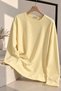 Women's Modal Oversize Crew Neck Sweatshirt - Yellow Zg3535 - 4