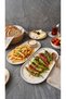 Zühre 29 cm Porcelain 2-Piece Kayık Presentation Plate