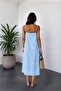 Soft Modal Women's Non-Ironing Adjustable Strap Casual Long Summer Dress - 2