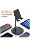 Adjustable Desktop Phone and Tablet Stand with Cable Organizer Black - 5