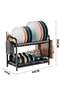 Two-Tier Dish Drying Rack Black for Kitchen - 2