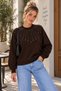 Sweatshirt with Stone and Bead Embroidery on the Collar