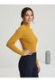 Ribbed Half Turtleneck Women's Sweater - 2