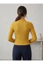 Ribbed Half Turtleneck Women's Sweater - 3