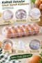 Transparent 26X9X7 cm 12-Piece Egg Storage Container with Lid and Locking System Refrigerator Organizer - 5