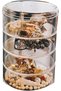 Plastic Transparent Rotating Jewelry Box Hairpin Jewelry Earring Shelf Display Stand liuguifeng