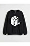 Real 3d printed premium crew neck long sleeve sweatshirt