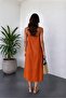 Soft Modal Women's Non-Ironing Adjustable Strap Casual Long Summer Dress - 4