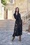 Ribbed Detailed Cupra Silk Dress 40802 Black