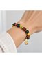 Matryoshka Figured Colorful Beaded Wooden Detailed Ethnic Design Bracelet