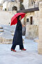 Denim Overcoat with Stitching Detail and Pockets 40501 Dark Blue - 4