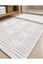 2-Piece Bathroom Mat Set Ecru Soft Machine Washable 50X70 and 70X100 - 4