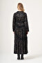 Patterned Cupro Dress 40800 Black - 3