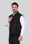 Black Men's Knitwear Knitted Acrylic Winter Thick Textured Zippered Dad Vest for Middle Age and Above - 3