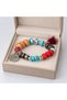 Turquoise Red Beaded Medallion Detailed Bracelet – Bohemian Accessory with Tassels - 2