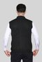 Anthracite Men's Knitwear Knitted Acrylic Winter Thick Textured Zippered Dad Vest for Middle Age and Above - 5