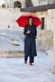 Denim Overcoat with Stitching Detail and Pockets 40501 Dark Blue - 5