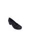 710 Women's Black Shimmering Stylish Thick Heeled Shoes - 4