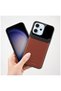 Oppo Reno14 F Compatible Case Lens Leather Case Brown - 3