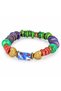 Colorful Beaded Heart-Shaped Bracelet – Stylish Accessory in Purple Green Coral Tone - 2