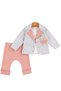 100% Cotton Seasonal Luxury Baby Girl Leggings Sweat Jacket Triple Set 3/12 Months - 2