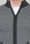 Anthracite Men's Knitwear Acrylic Thick Textured Classic Fit Zippered Pocket Winter Dad Cardigan - 2