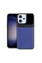 Oppo Reno14 F Compatible Case Lens Leather Case Navy Blue